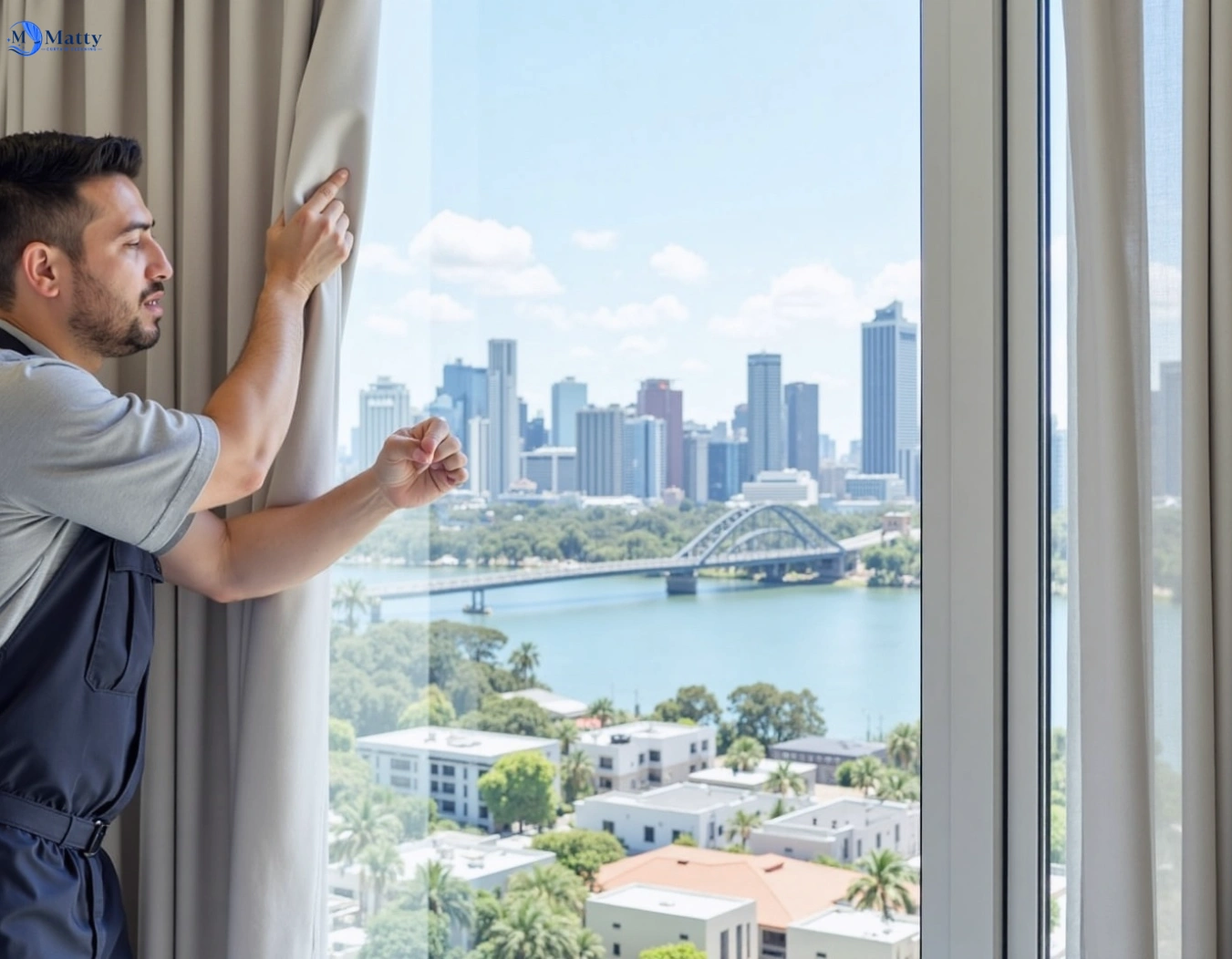 Professional curtain steam cleaning service cabramatta-west-nsw QLD by Matty Curtain Cleaning