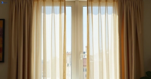 Dusty and dull curtains in cabramatta-west-nsw before steam cleaning